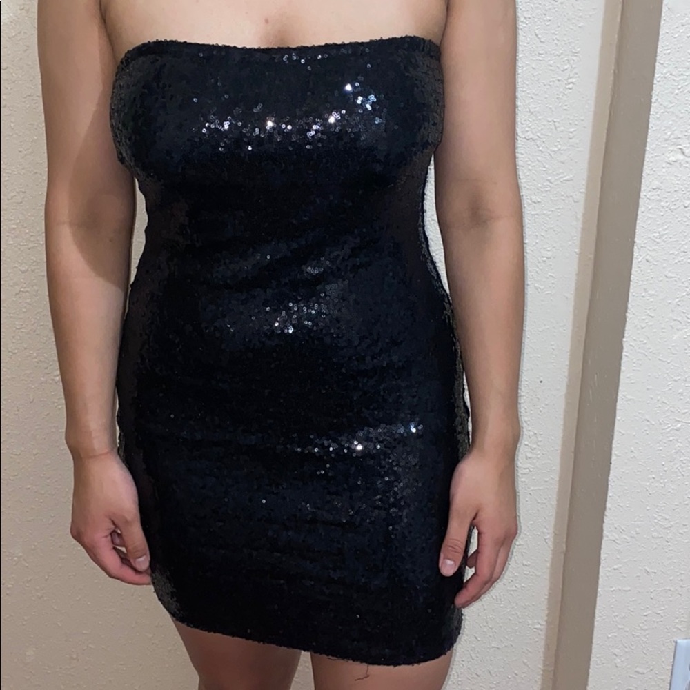 Little black sequin dress
